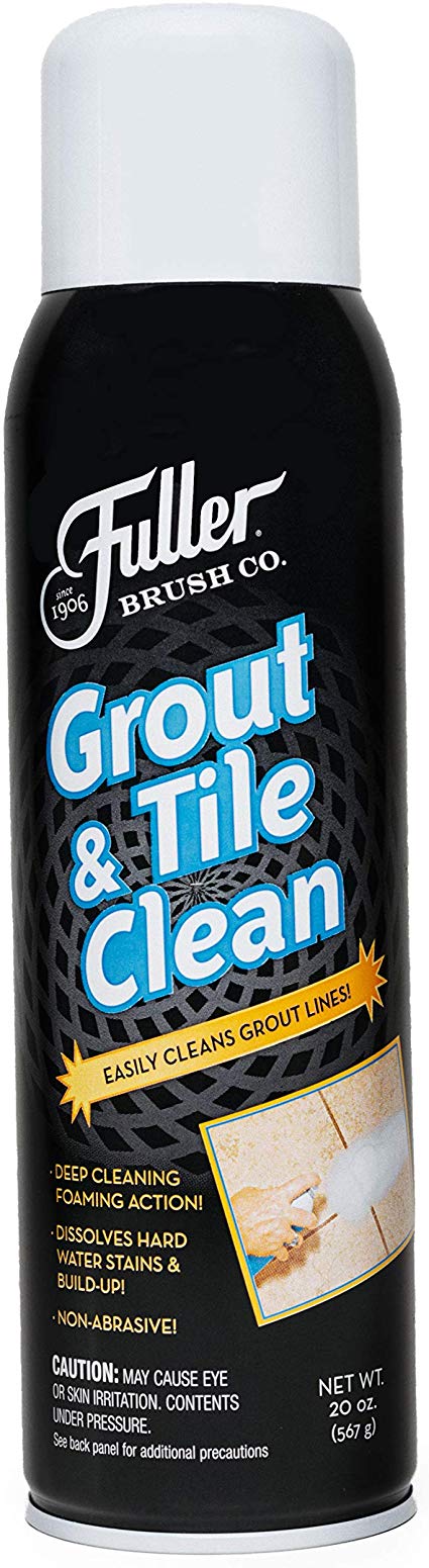 Fuller Brush Grout & Tile Clean - Easy Brush & Heavy Duty Cleaning Spray - Cleans Mold & Dirt Build Up In Shower, Tub & Tiled Bathroom/Kitchen Floor, Sink & Wall