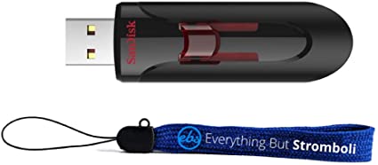 SanDisk Glide 3.0 CZ600 USB Flash Drive High Performance (SDCZ600)- Bundle with (1) Everything But Stromboli Lanyard (32GB)