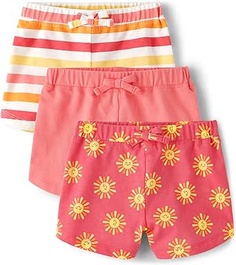 The Children's Place Baby Toddler Girls Pull on Everyday Shorts 3 Pack