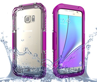 Galaxy S7 Edge Case, Moonmini Waterproof Shockproof Dirtproof Snowproof Case Cover for Samsung Galaxy S7 Edge (2016) Hot Pink