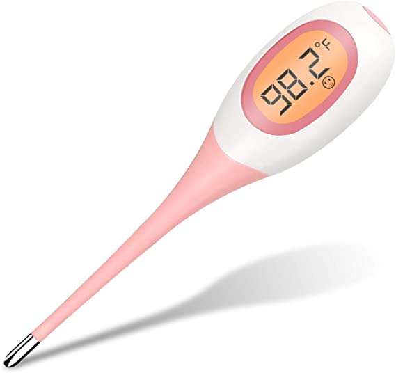 Digital Thermometer, Flexible Electronic Thermometer with Fever Alarm and Memory Function,8 Seconds Quick and Accurate Measurement OralThermometer, Suitable for Baby, Children and Adults