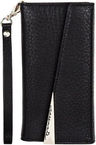 Case-Mate Genuine Leather Wristlet Folio Case for Apple iPhone 7/iPhone 6/iPhone 6S with Credit Card Slots - Black