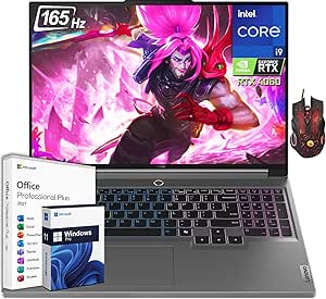 Lenovo Legion 5i 16" WQXGA 165Hz Gaming Laptop, Intel i9-14900HX Up to 5.8GHz, 64GB DDR5, 4TB SSD, GeForce RTX 4060, RGB Backlit KB, WiFi 6E, FHD Webcam, Microsoft Office Lifetime License & Win11 Pro