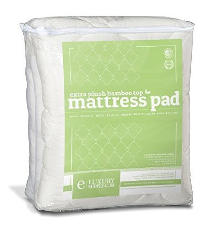 ExceptionalSheets Extra Plush Bamboo Fitted Mattress Topper, California King