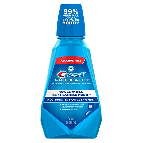 Crest Pro-Health Multi-Protection CPC Antigingivitis/Antiplaque Mouthwash Clean Mint, 8.4 Fluid Ounce