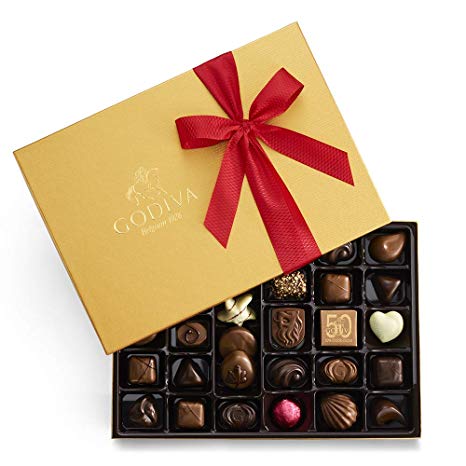 Godiva Chocolatier Assorted Chocolates Gold Ballotin Gift Box, Holiday Collection, 36-Pieces, 14.3 Ounce