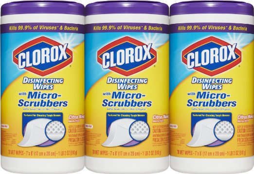 Clorox Disinfecting Wipes with Micro Scrubbers, Citrus Blend, 210 Count