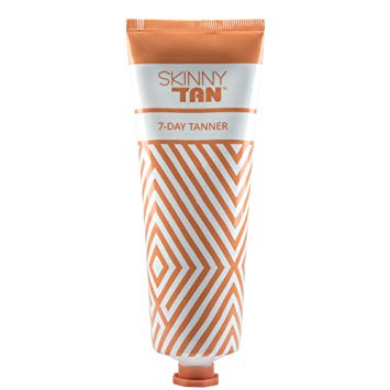 Skinny Tan 7 Day Tanner For All Skin Types, Self Tanning Lotion for Face and Body - Long Lasting Tan - Self Tanning Lotion For Reducing Blemishes & Cellulite – 2018 Version - 5.07 FL Oz.