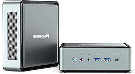 MINISFORUM HM80 Mini PC Windows 11 Pro AMD Ryzen 7 4800U 8 Cores 32 GB RAM 512 GB PCIe SSD Mini Computer 4K HDMI/DisplayPorts/USB-C, 2X RJ45, 6X USB 3.0 Ports, Expandable with 2X 2.5inch HDD