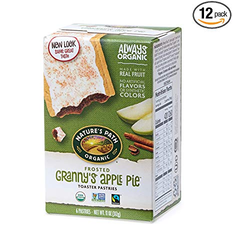 Nature’s Path Frosted Granny’s Apple Pie Toaster Pastries, Healthy, Organic, 11-Ounce Box (Pack of 12)