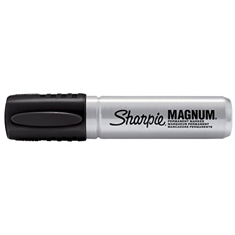 Sharpie Magnum Permanent Markers, Chisel Tip, Black, (Pack of 12)