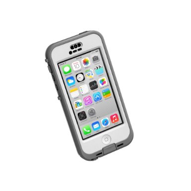 LifeProof NÜÜD iPhone 5c Waterproof Case - Retail Packaging - WHITE/CLEAR