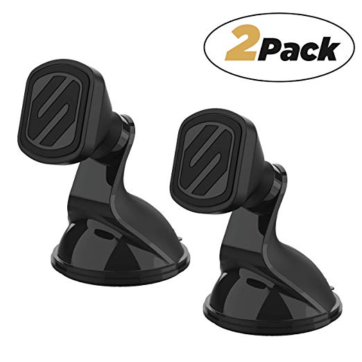 SCOSCHE MMWSM-2PKXCES0 MagicMount Select Magnetic Suction Cup Mount Holder for Mobile Devices, Black (Pack of 2)