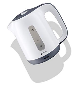 GForce Stainless Steel Double Wall Electric Water Kettle 900W 1.7 Liter - White