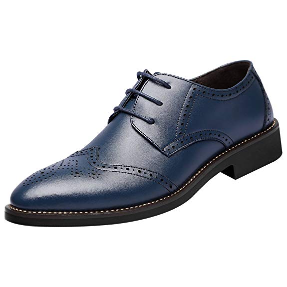 Rismart Men's Office Dress Brogue Leather Oxfords Shoes SN16856