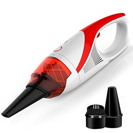 Portable Handled Lightweight Cordless Handheld House and Car Vacuum Cleaner (Red)