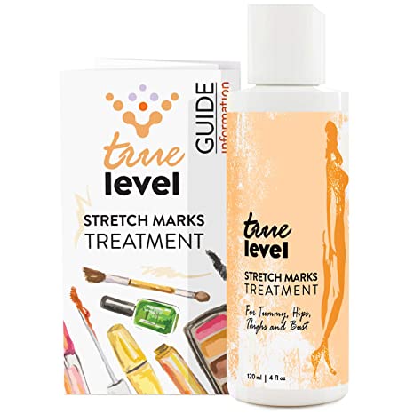 True Level Stretch Mark Treatment Cream with Peptides Vitamin C Hyaluronic Acid (4 fl oz / 120ml)