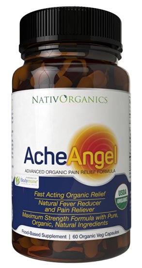 Pain Relief Supplement – USDA Organic – 60 Vegan Caps – AcheAngel