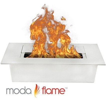 Moda Flame 12" Ventless Ethanol Fireplace Burner Insert