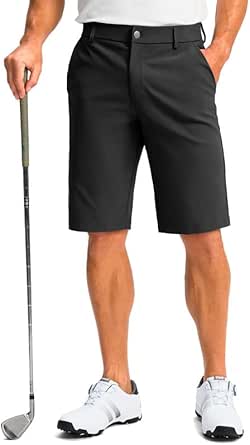 Men's Golf Shorts with 5 Pockets 11" Inseam Stretch Quick Dry Casual Work Dress Shorts for Men