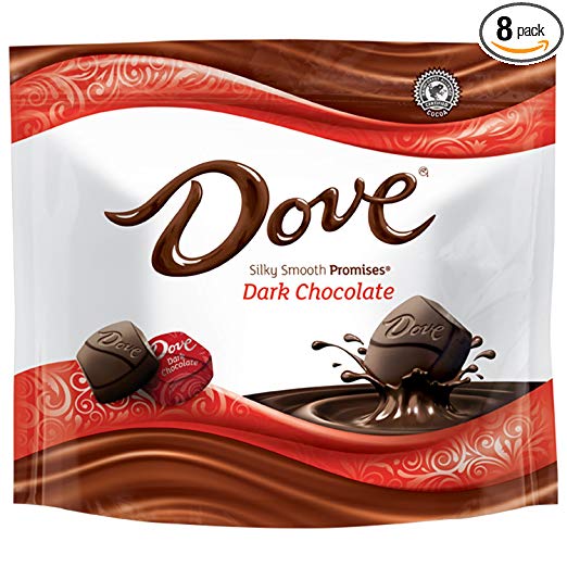 DOVE PROMISES Dark Chocolate Candy 8.46-Ounce Bag (Pack of 8)