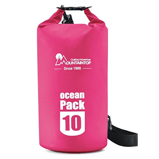 Mountaintop 5L/10L/25L Waterproof Dry Bag Floating Gear Bags for Boating,Kayaking,Fishing,Beach,Rafting,Swimming,Camping,Canoeing and Snowboarding