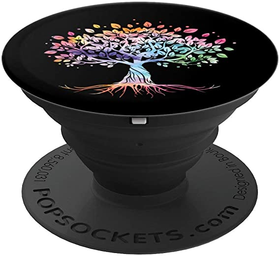 Colorful Life Is Really Good Vintage Unique Tree Art Gift PopSockets Grip and Stand for Phones and Tablets