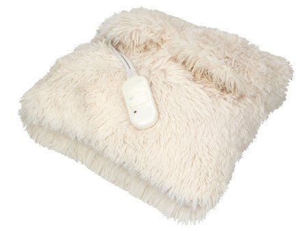 Luxury Heated Cream Soft Fleece Cushion with Hand Pockets