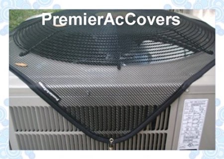 PremierAcCovers - Leaf Guard Summer Open Mesh Air Conditioner Cover - Keeps Out Leaves, Cottonwood and Debris - 36x36 - Black