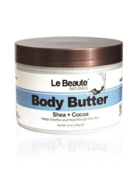 Le Beaute Body Butter | Super Rich Natural Body Cream and Moisturizer | Rich in Anti-Oxidants, Vitamins and Pure Organic Shea Butter and Cocoa Butter | Provides 24 Hour Hydration for Skin