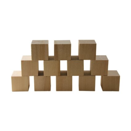 1.5 Natural Unfinished Hardwood Craft Wood Blocks By Woodpeckers® - Set of 24 Wooden Cubes (1 1/2 Inch)