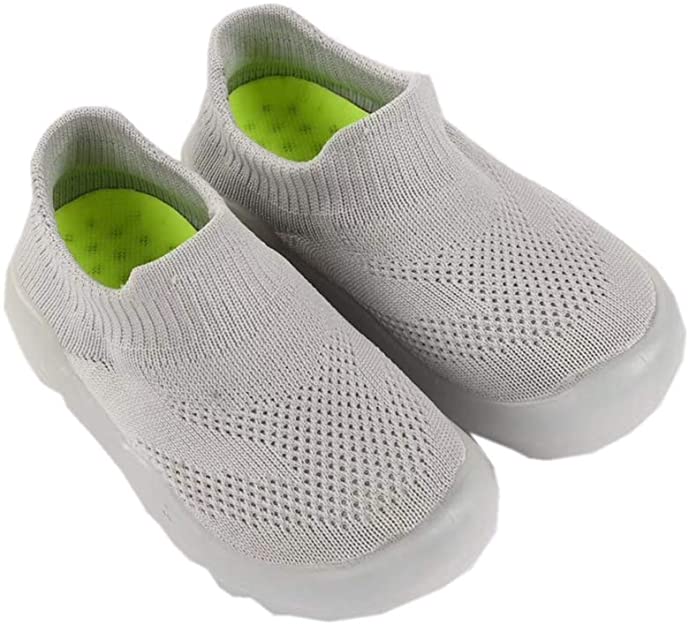 HOWELL Baby Toddler Sock Shoes Infant Soft Rubber Sole Shoes Breathable Cotton First Walking Shoes Anti-Slip for Kids Baby Girls Boys