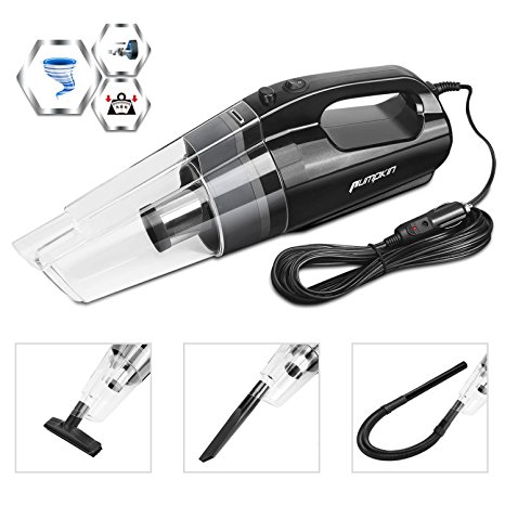 Car Vacuum Cleaner, 4000PA Strong Suction, 120W Super Power, Stainless Steel Filter for Pet Hair, Liquid, Dust, 16.4 FT (5M) Power Cord