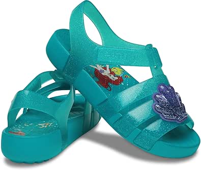 Crocs unisex-child Disney Princess Isabella Glitter Sandals Ariel (Little Kids/Big Kids)