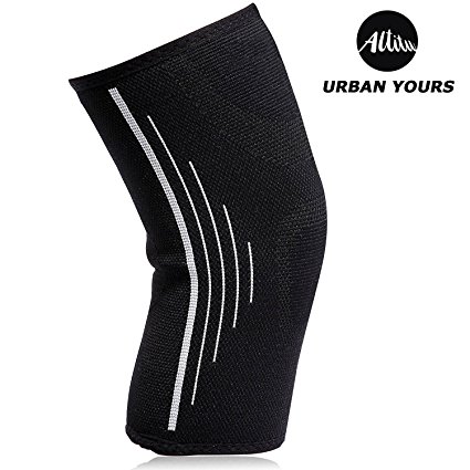 Urban Yours Compression Knee Sleeve Support for Sports, Joint Pain Relief, Arthritis and Injury Recovery, Knee Brace For Men And Women.-Single Wrap