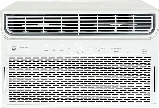 GE PROFILE AHTR14AC Inverter 14,000, WiFi Enabled, Ultra Quiet, Efficient for Large Rooms, Easy Installation with Included Kit, 14K AC Unit, Energy Star, White Window Air Conditioner, 13500 BTU