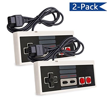 Veanic 2-pack Classic Replacement NES Wired 8-Bit Controller for Nintendo Original NES, Super Retro Trio & Retro Entertainment System