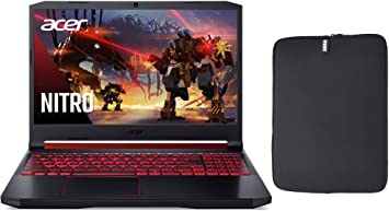 Acer Nitro 5 15.6 Inch FHD Full HD IPS Display Gaming Laptop with Woov Sleeve, Intel Core i5-9300H, 12GB RAM, 512GB PCIe SSD, NVIDIA GTX 1650, Backlit Keyboard, WiFi 6, Windows 10