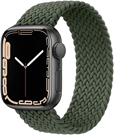 GBPOOT Sport Watch Bands Compatible With Braided Solo Loop Apple Watch Band 38mm 40mm 41mm 42mm 44mm 45mm,Soft Stretchy Braided Wristband for Iwatch Series 1/2/3/4/5/6/SE