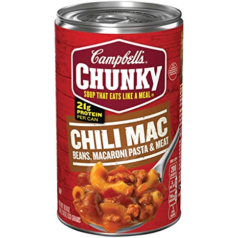 Campbell's Chunky Chili Mac Soup, 18.8 oz. Can