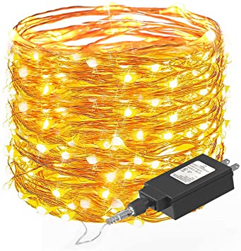 Fairy String Lights 66 FT with 200 LEDs, Ittiot Christmas Lights Waterproof Outdoor & Indoor Decorative Lights for Bedroom, Garden, Patio, Parties, UL Power Supply Copper Wire Lights