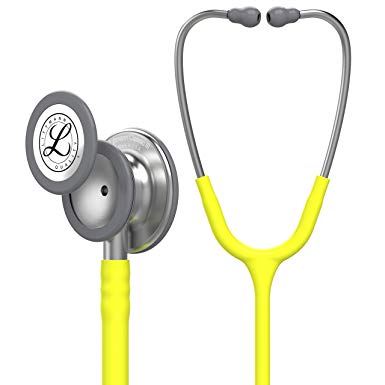 3M Littmann  Classic III Monitoring Stethoscope, Lemon-Lime Tube, 27 inch, 5839