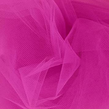 108'' Apparel Grade Tulle Fuchsia, Fabric by the Yard