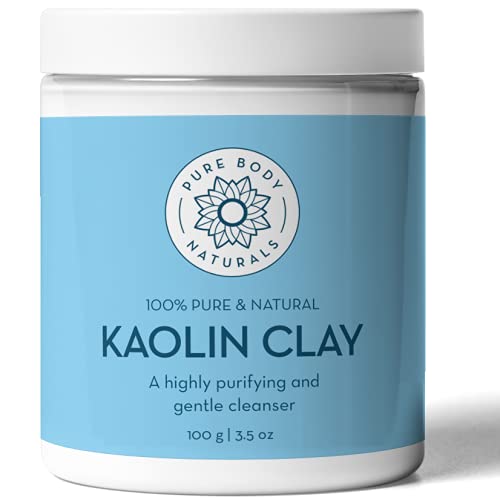 Kaolin Clay Powder, 100 g - Perfect for Natural DIY Skin Cleansers, Masks and Scrubs - by Pure Body Naturals