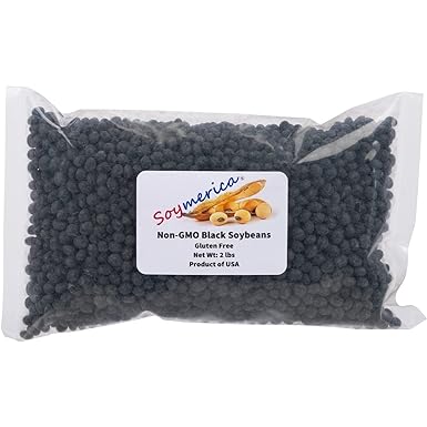 Soymerica Non-GMO Black Soybeans - 2 Lbs (Newest Crop). Identity Preserved (IP). Keto Friendly Low Carb. Great for Soy Milk and Tofu. 100% Product of USA