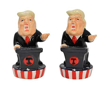 Home-X - Donald Trump Salt and Pepper Set, Fun Novelty Salt and Pepper Shakers add Spice to Any Meal
