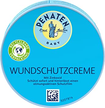 PENATEN Wound Protection Cream, Soothing Baby Wound Protection Cream with Zinc Oxide for Protection in The Diaper Area 200 ml / 6.76 Oz