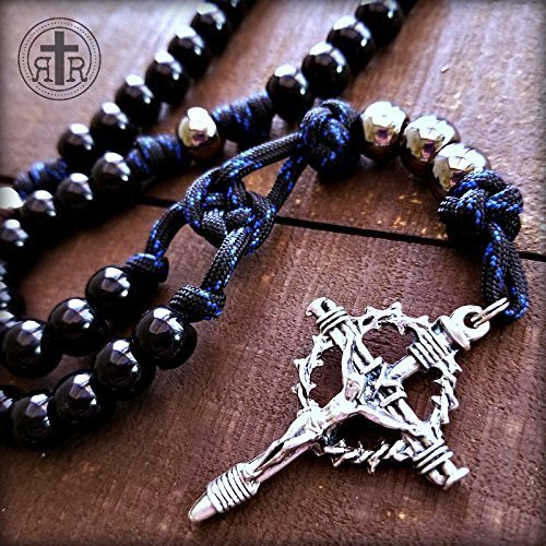 Thin Blue Line Rosary - Paracord Rosary