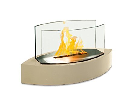 Anywhere Fireplace - Lexington Tabletop Ethanol Fireplace in Beige