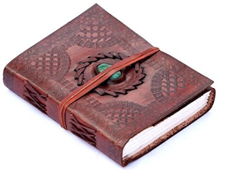 Phoenix Craft 8x6 Turquoise Stone Celtic Distressed leather Journal Bound Handmade Diary gift book sketchbook Christmas gifts